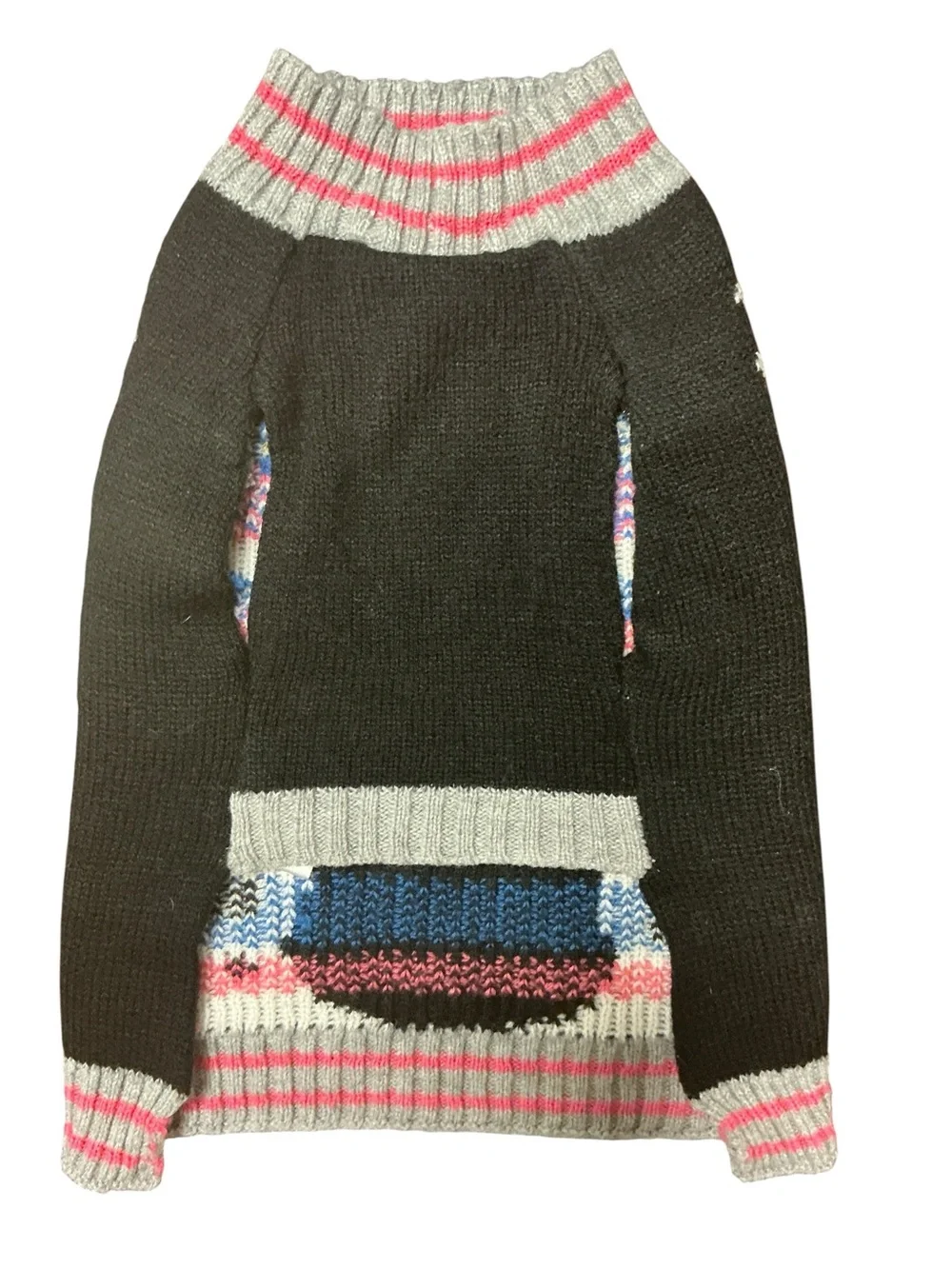 Star Gazer Llama Dog Sweater with Yellow Star Glasses